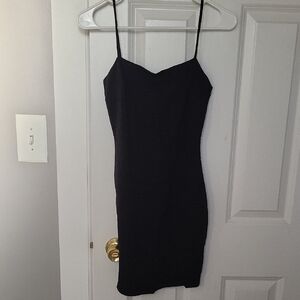 Lulu's Black Square Neck Mini Bodycon Dress